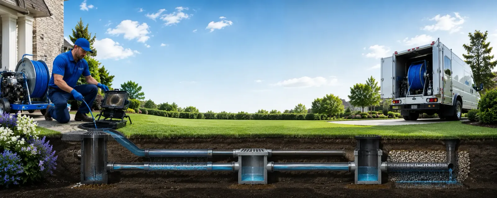 Outdoor drain cleaning information for New Castle, NH